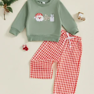 Christmas Santa Embroidery 2 Piece Set