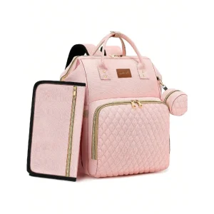 Diaper Bag Backpack With Changing Pad & Pacifier Case
