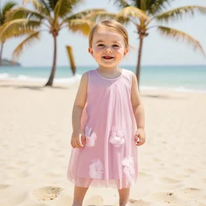 Adorable Baby Girl Floral Mesh Dress