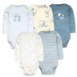 Bodysuits 5 Pieces Newborn Clothes 100% Cotton